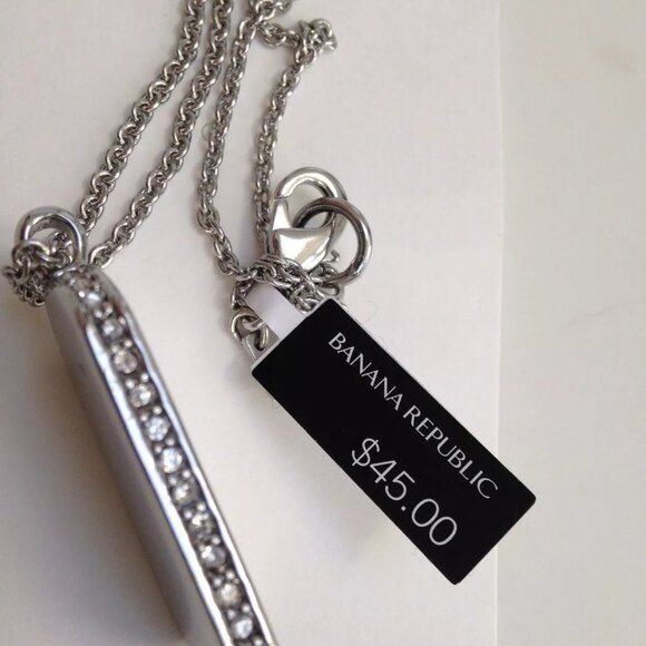 Banana Republic Shimmering Silver Necklace - Picture 1 of 6